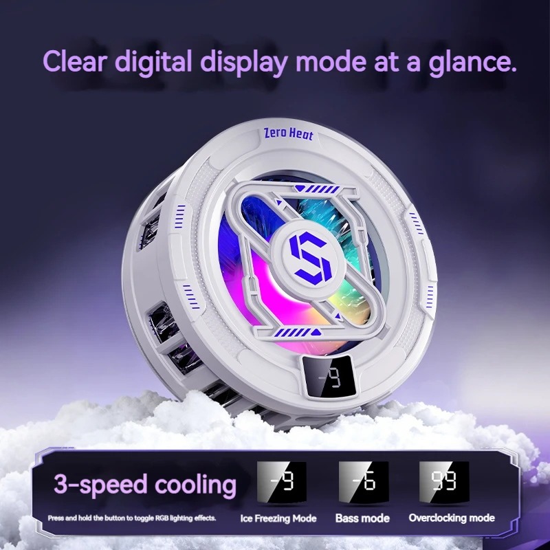 Gaming Accessories Rgb - k52 AI Mobile Cooler Magnetic Back-clip