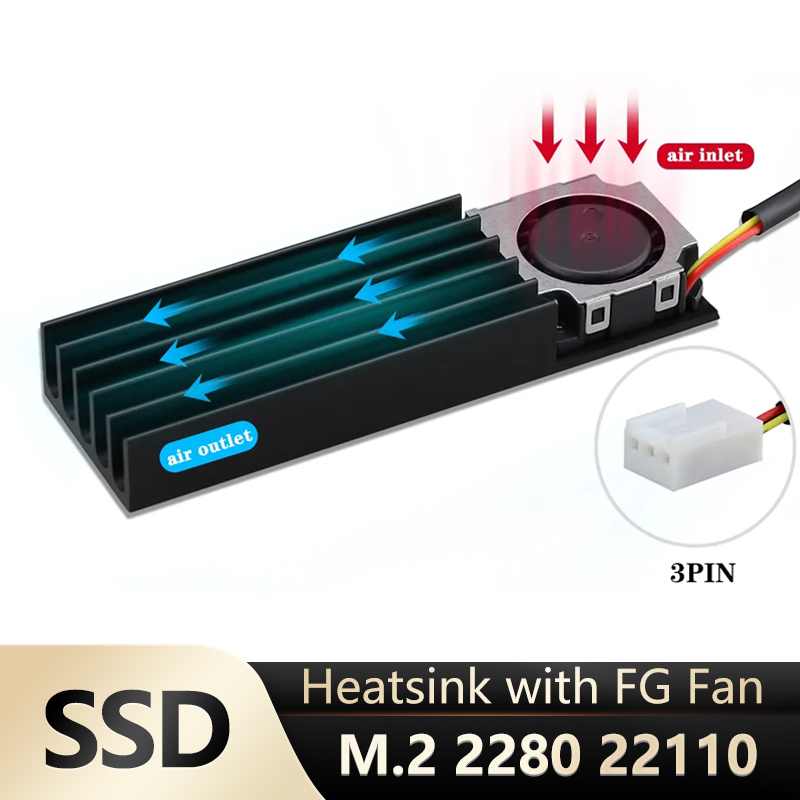 M2 Heatsink Cooler - Gdstime M.2 2280 22110 Solid State