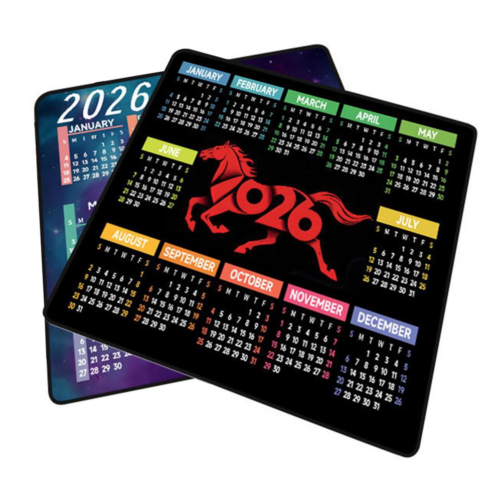 Gaming Accessories For Pc - 2026 Calendar Mouse Pad Waterproof Home