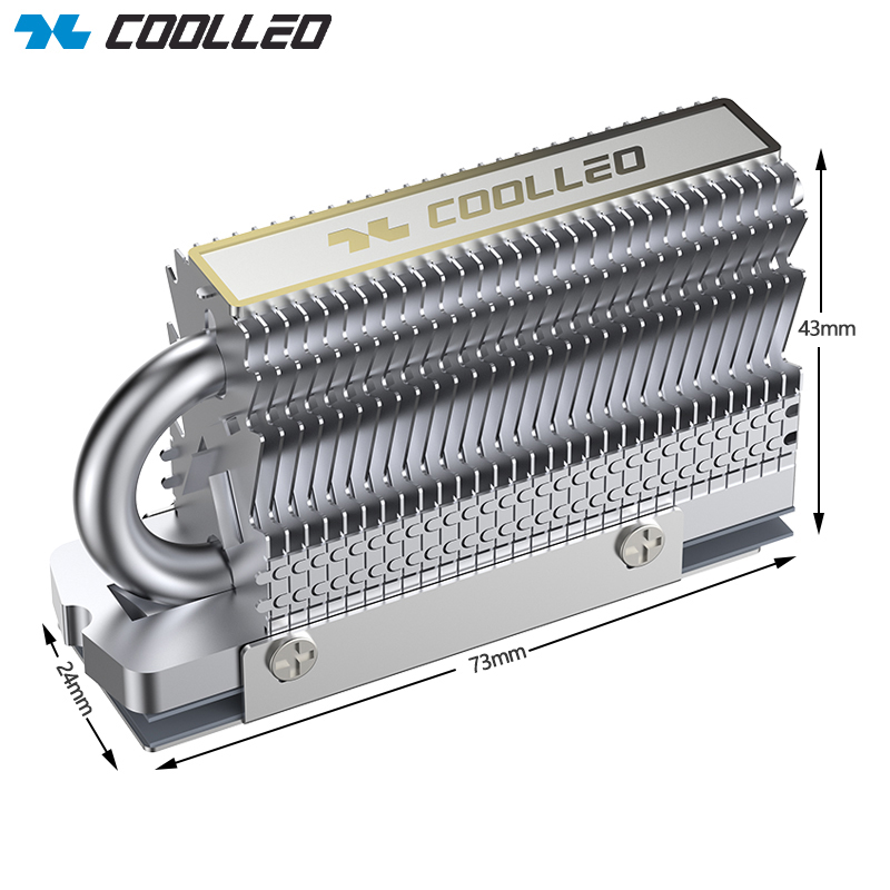 M2 Heatsink Cooler - COOLLEO HR-09 M.2 2280 SSD Heatsink