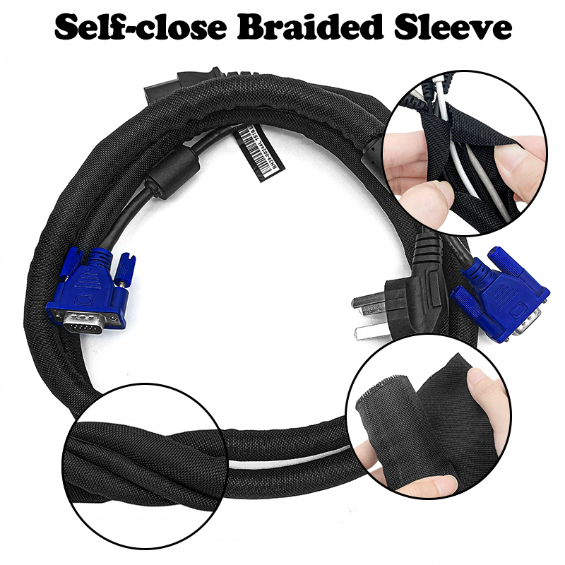 5/10M Self Closing PET Braided - Cable Sleeve Braided recension och pris
