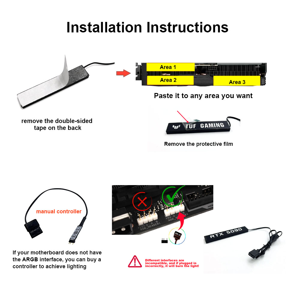 Video Card Lighting Panel For  - Gaming Accessories Rgb recension och pris