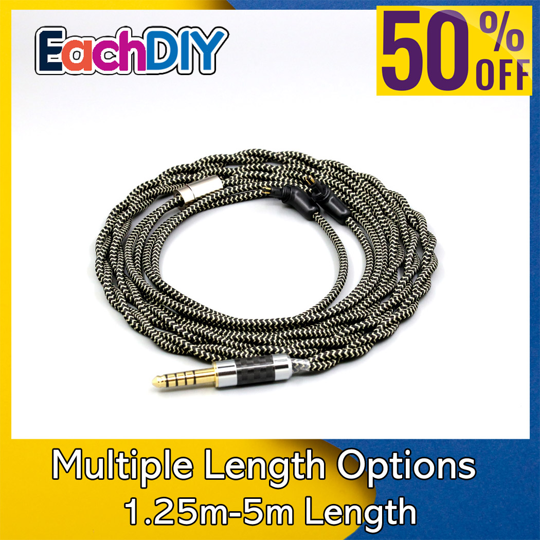 2 Core 2.8mm Litz OFC Earphone - Cable Sleeve Braided recension och pris
