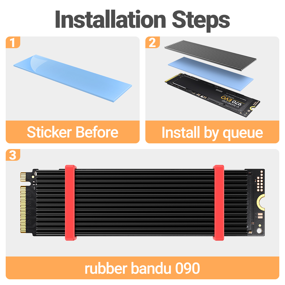 JEYI M.2 SSD Heatsink, Aluminu - M2 Heatsink Cooler recension och pris