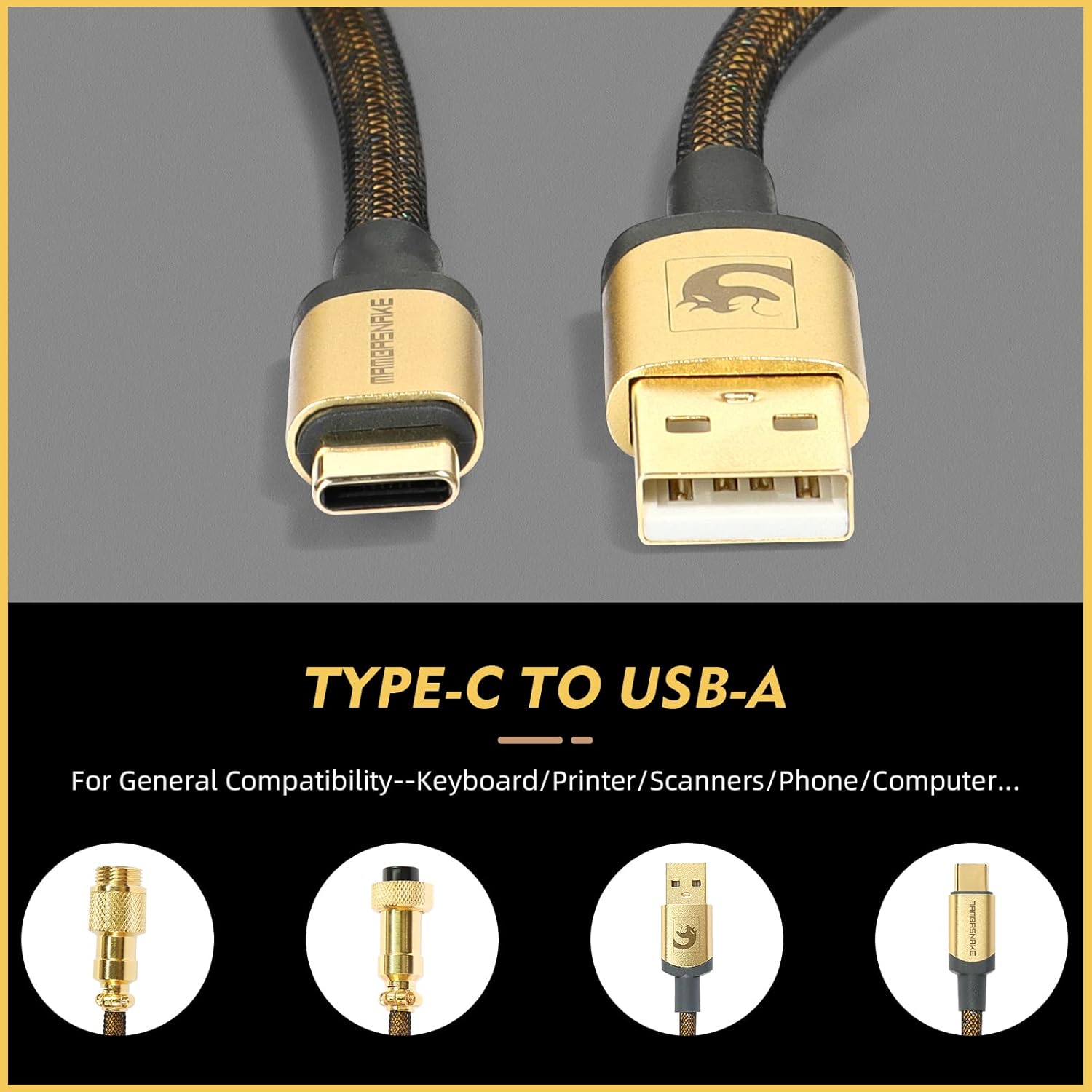 ATTACK SHARK * MAMBASNAKE C03  - Cable Sleeve Braided recension och pris