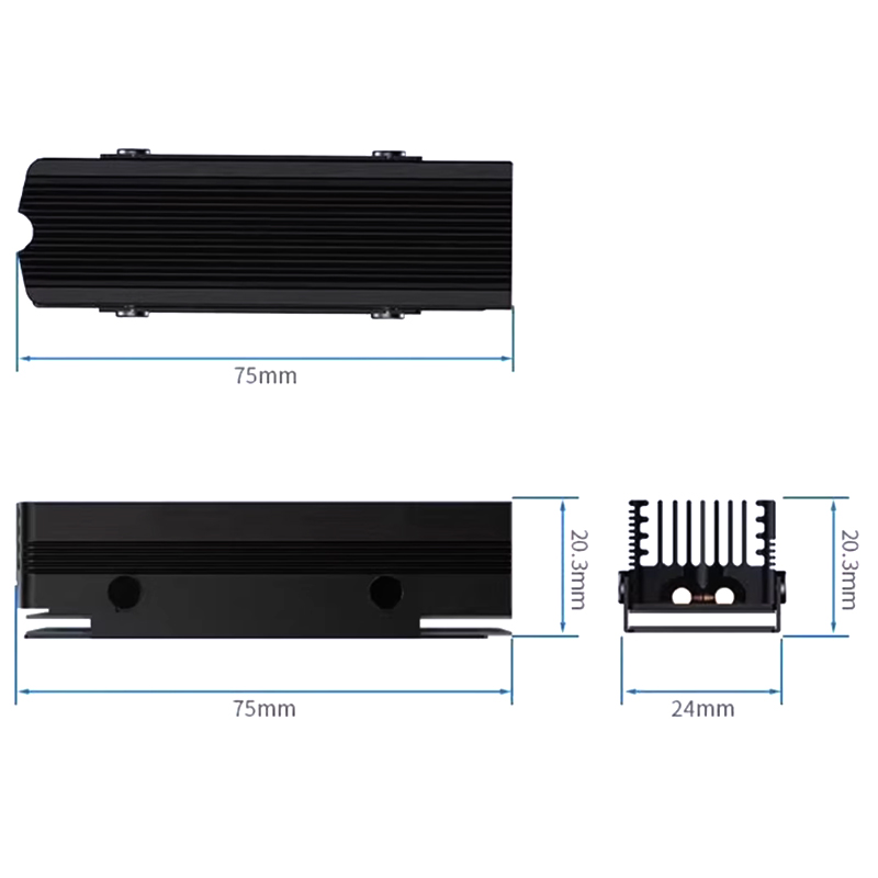 SSD-V3 M.2 NVMe 2280 SSD Heats - M2 Heatsink Cooler recension och pris
