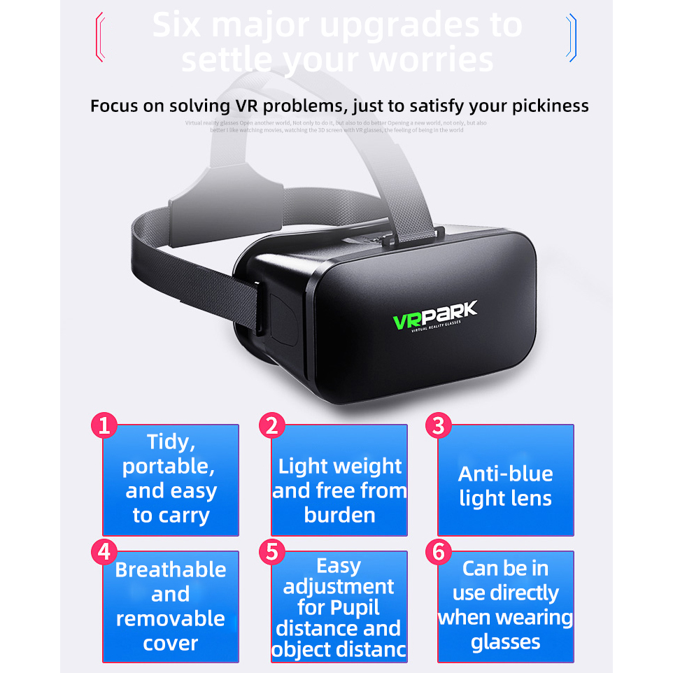 Virtual Reality Helmet VR Glas - Virtual Gaming Accessories recension och pris