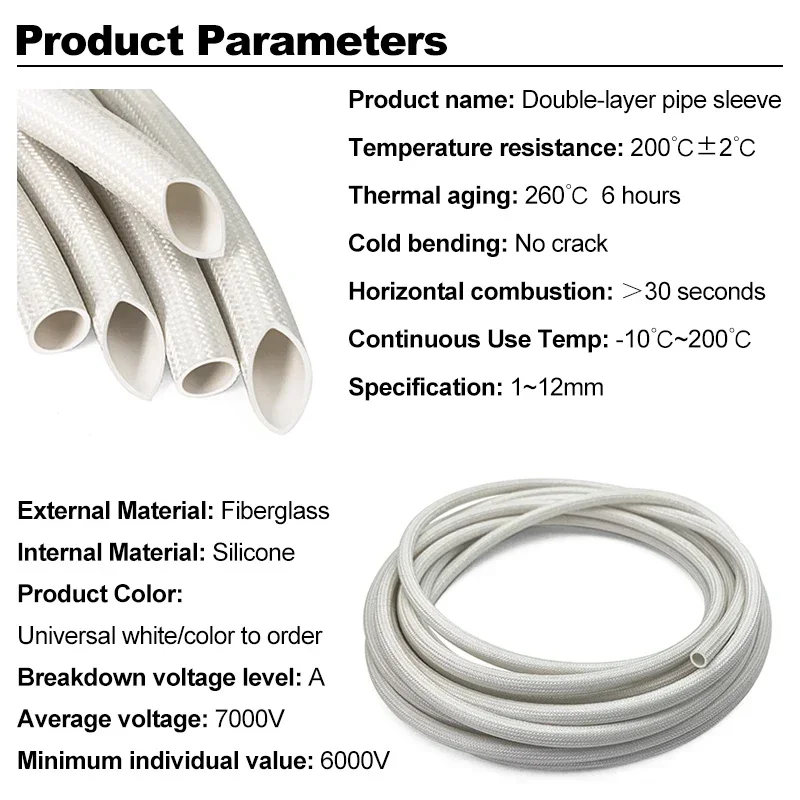 7000V 200 Deg High Temperature - Cable Sleeve Braided recension och pris