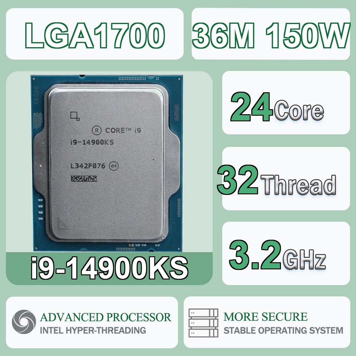 Intel Core i9-14900KS 24C/32T  - Intel Cpu Core I9 recension och pris