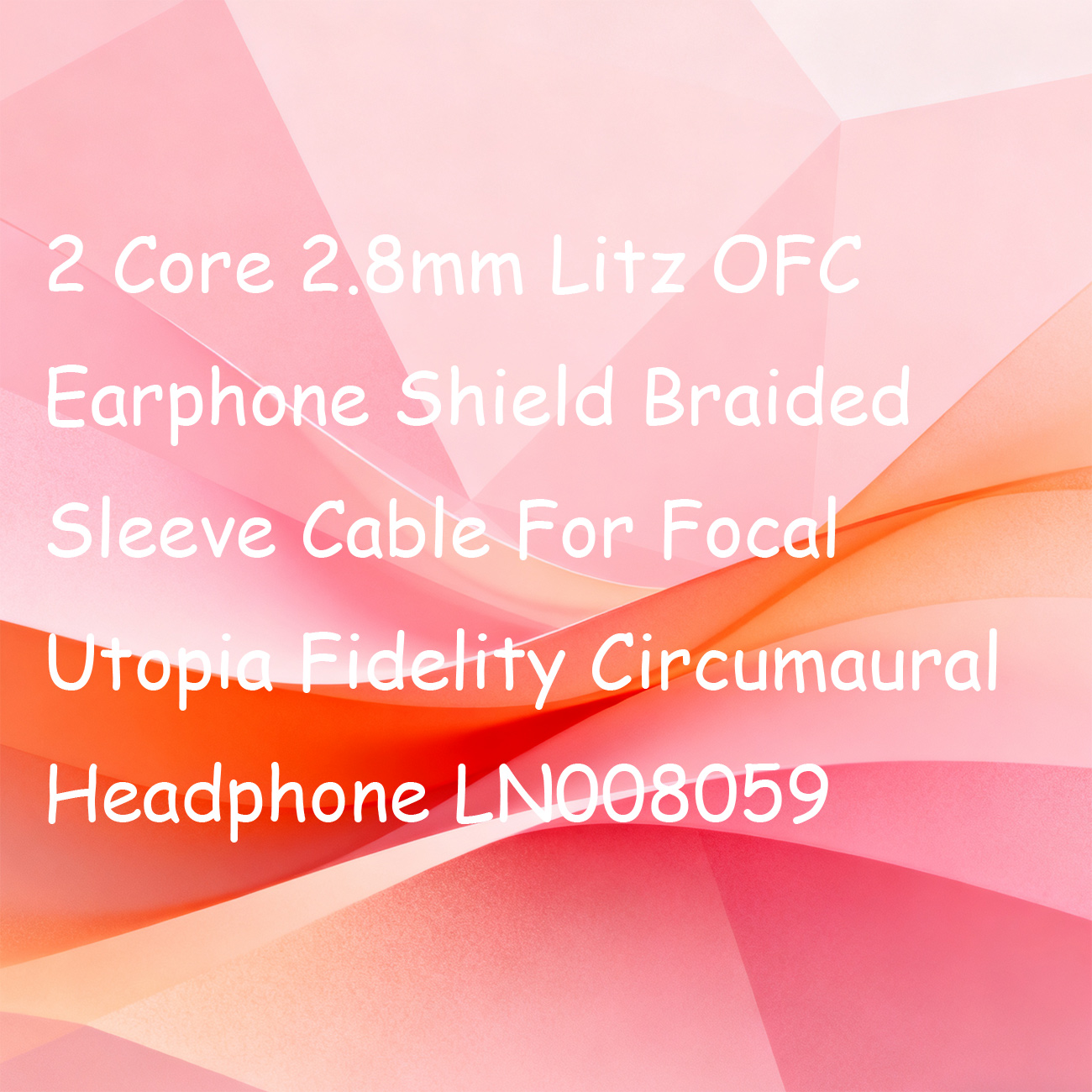 2 Core 2.8mm Litz OFC Earphone - Cable Sleeve Braided recension och pris